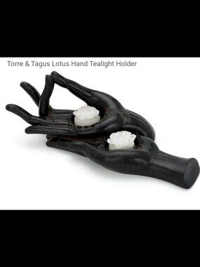 *New* Torre & Tagus Lotus Hand Tealight Holder
